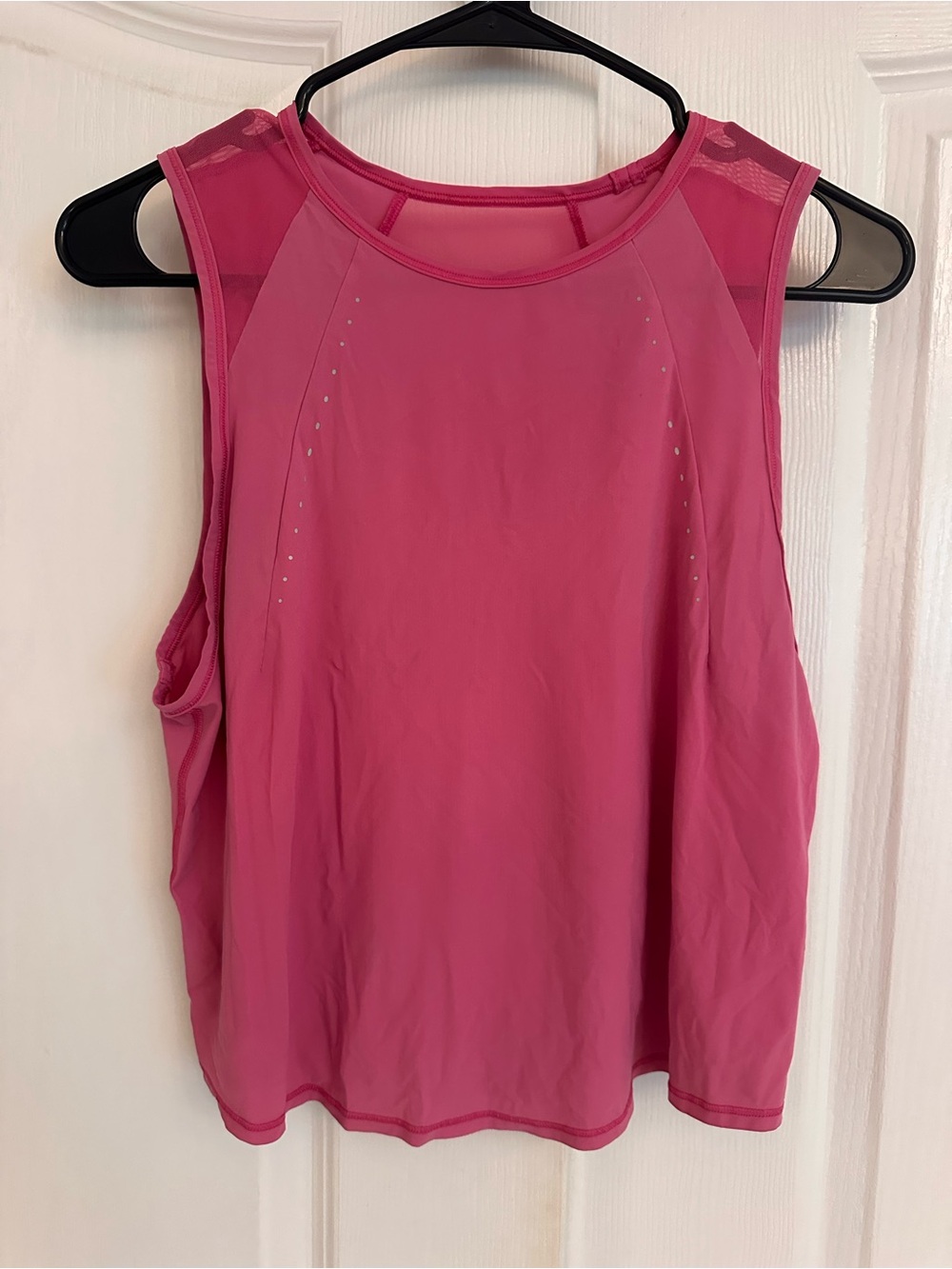 lululemon athletica Bright Pink Mesh-Accent Tank Top